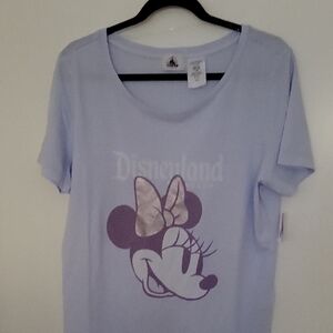 NWT Disney Blue Minnie Mouse Short Sleeve Tee - Size L